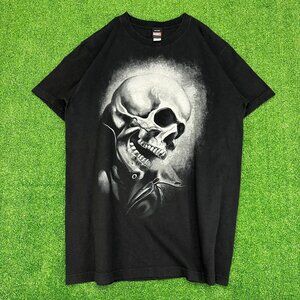 Mad Engine Marvel Vintage Tee Shirt Ghost Rider Movie Skeleton Black Mens Large